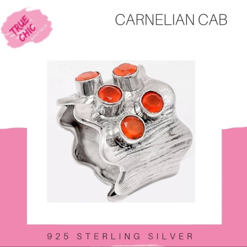 Carnelian Cab Ring - Picture 2 of 2